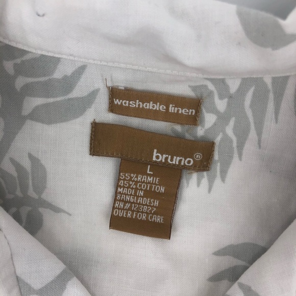 🎈 Bruno Black & White Hawaiian Tropical Print - Picture 9 of 11